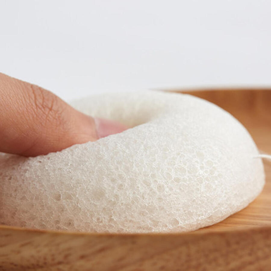 Trimay Очищающий спонж конняку - White Konjac Sponge, 1 шт