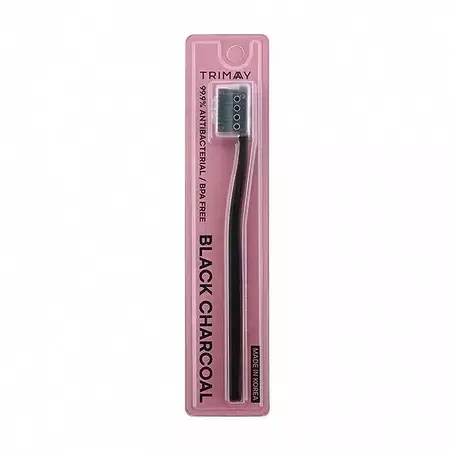 TRIMAY Зубная щетка с угольным напылением - Black Charcoal Toothbrush, 1шт
