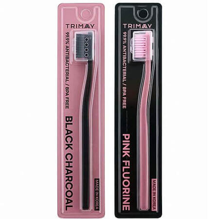 TRIMAY Зубная щетка с угольным напылением - Black Charcoal Toothbrush, 1шт