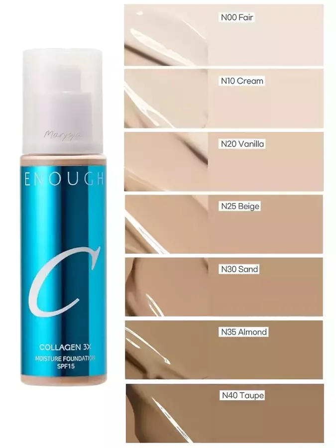 Enough Тональная основа для лица с коллагеном SPF 15 #N25 - Collagen 3X Moisture Foundation SPF 15 #N25, 100мл