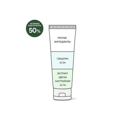 Derma Factory Пенка очищающая с экстрактом хауттюйнии - Houttuynia cordata 24% cleansing foam,120г