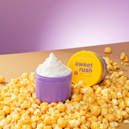 Spark'&Glow Баттер для тела с ароматом соленой карамели - Body butter purple toffee scent, 250мл